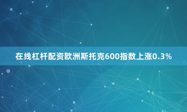 在线杠杆配资欧洲斯托克600指数上涨0.3%